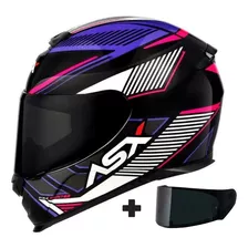 Capacete Para Moto Asx Eagle Esportivo + Viseira Fumê