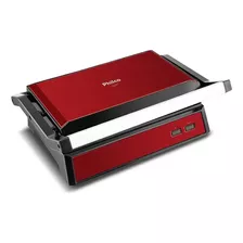 Grill E Sanduicheira Pgr28vi Inox Red 2 Em 1 1250w Philco Cor Vermelho 220v