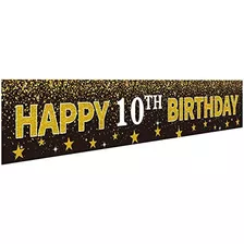 Ushinemi Banner De 10º Cumpleaños, Decoración De Fiesta Para