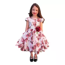 Vestido Infantil Floral Princesa Vários Modelos Promoção