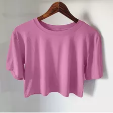Camiseta Cropped Feminino Tshirt Blusa Estilosa Larguinha
