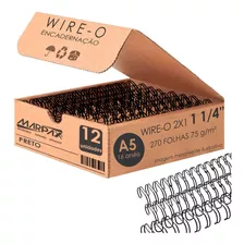 Wire-o Para Encadernação A5 1 1/4 2x1 Para 270fls Preto 12un