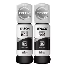 Kit 2 Refis De Tinta Epson T544 Original L3110 L3150 Preto