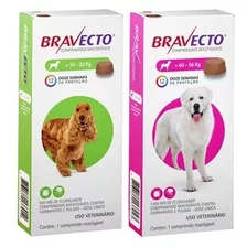 Combo 01 Bravecto 10 A 20kg + 01 Bravecto 40 A 56kg