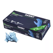Luva Nitrílica Descartavel Sensiflex Flex Danny Azul Cx/100