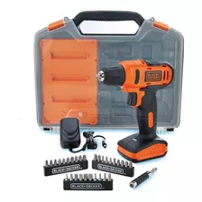 Furadeira E Parafusadeira 10mm Sem Fio Black Decker, Modelo Ld12sc, Com Maleta De Transporte, Parafusadeira A Bateria, Kit Com 30 Acessórios, 1 Bateria, 1 Carregador, Bivolt