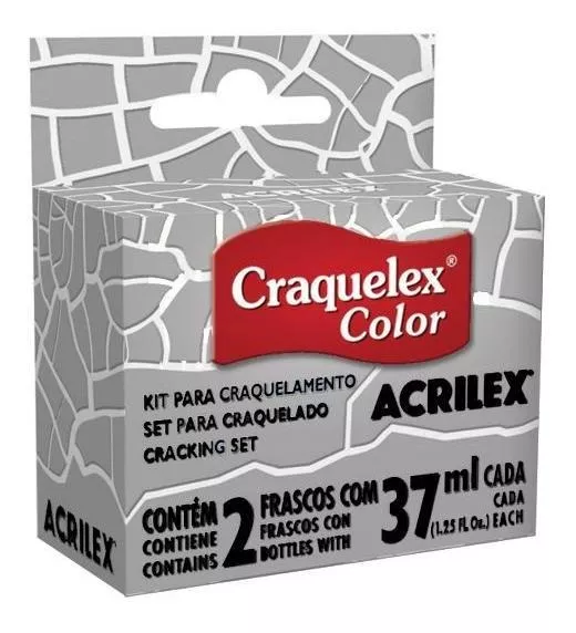 Kit Craquelex Color 37ml Prata Acrilex