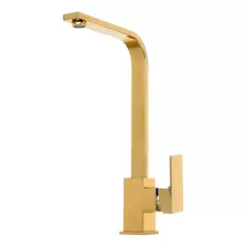 Torneira Cozinha Monocomando Gourmet Misturador Luxo Acabamento Cromado Cor Dourado