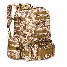 Mochila Tática Defender 55 Litros Deserto Digital Echolife Cor Bege Desenho Do Tecido Camuflado