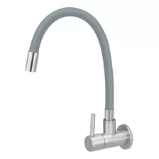 Torneira De Cozinha Inox Parede Flexível Gourmet Cinza/gray