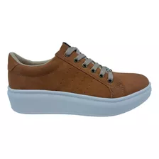 Zapatillas De Cuero Ecologico Linea Urbana Comodas Moda 01mg