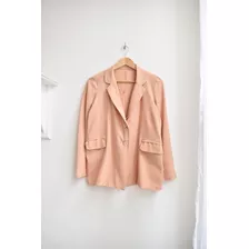 Blazer Saco De Lino Amplio Liviano De Mujer (aspen)