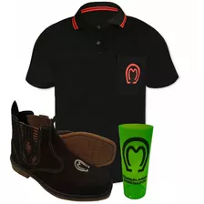 Kit Country Masculino E Feminino Botina + Caneca + Camisa