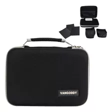 Vangoddy Black Grey Hard Shell Case Aditable Para Proyectore