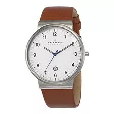 Skagen Skw6082 Ancher Saddle Leather Watch Para Hombre