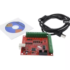 Tarjeta Controladora Roja Mach3 Usb 4 Ejes 100khz Con Cable 