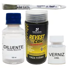 Tinta Couro Cinza Titanio Volante Banco 90ml + Diluente