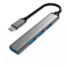 Hub Usb 3.0 Tipo C 4 Portas Usb-a 1x3.0 - 3x2.0 Em Aluminio