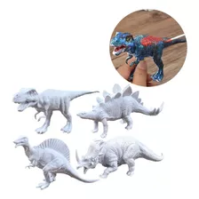 Juguete Dinosaurios Jurassic Pack X 4 Para Pintar Didáctico