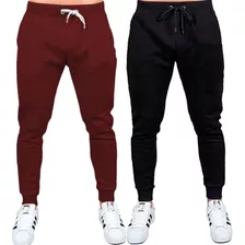 Kit 2 Calça Moletom Sport Casual Luxo Academia Cor Variada