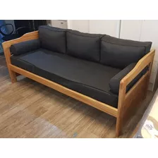 Diván Cama Madera Paraíso Con Colchón, Funda Y Almohadones 