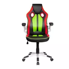 Cadeira Gamer Couro Pu Vermelha Preta Verde Pelegrin Pel3009