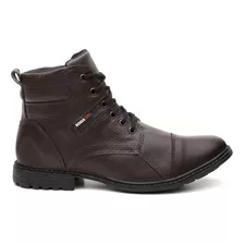 Bota Coturno Masculino Couro Legitimo Romacini Top Lançament