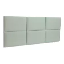 Cabeceira Casal 141x60 Cama Box Modulada Retangular Blu Cor Veludo Verde Água