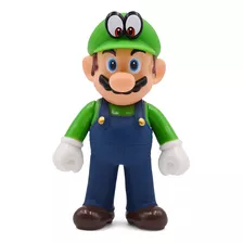 Boneco Action Figure Miniatura Luigi Super Mario Bros 12 Cm