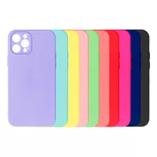 Funda De Silicona Para iPhone 11 Con Protector De Cámara