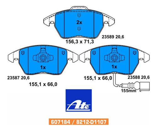 Balatas Delanteras Vw Bora Golf 2.5 05-10 Gli Gti 2005  2010 Foto 3