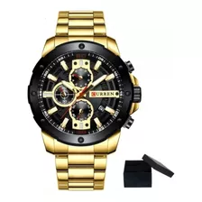 Relógio Masculino Curren Militar De Luxo Quartzo Modelo 8336