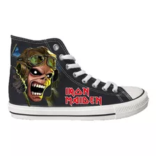 Zapatilla Estampada Impresion Directa Iron Maiden Piloto