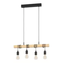 Pendente Eglo Townshnend Bivolt E27 Preto 4x60w Novo