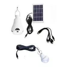 Kit Ampolleta Led Camping 10w Solar Con Panel 7 Horas De Luz