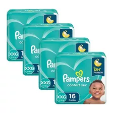 Kit Fralda Pampers Confort Sec Xxg 64 Unidades