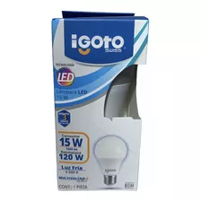 Foco Led A60 15w=120w 6500k Luz Fria Nom Igoto Color De La Luz Blanco Frío