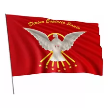 Bandeira Pentecoste Divino Espírito Santo Crisma 1x1,45m