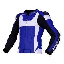 Campera Cuero Faster Body Azul Proteccion Proskin Oficial