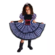 Vestido De Festa Junina Caipira Infantil Com Luva