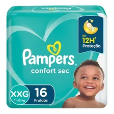 Fralda Pampers Confort Sec Xxg 16 Unidades