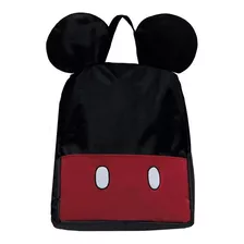 Mochila Uso Diario Mickey Mouse Resistente Negra Tesso