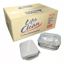 Bandeja De Aluminio Retangular 250ml Inoven Com 200 Unidades