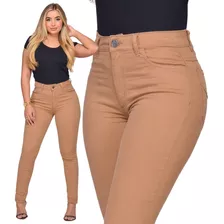 Calça Jeans Skinny Colorida Feminina Sarja C/lycra Cós Alto 