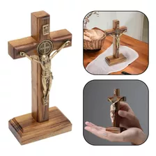 Crucifixo Cruz Mesa Parede Porta São Bento Pequeno 12 Cm