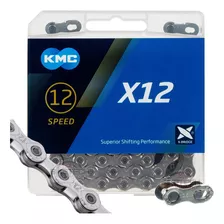 Cadena Kmc X12 Silver 12v 126 Eslabones Con Master Link