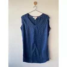 Vestido Paula Cahen D´anvers Talle S En Seda Azul