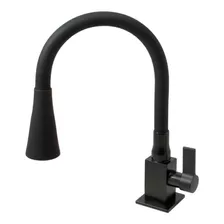 Torneira Cozinha Gourmet 2 Jatos Black Preto Fosco 4198 C70