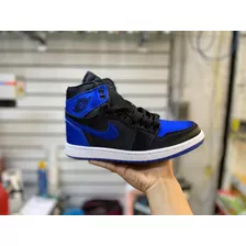 Tenis Jordan 1 Azul Negro Satin