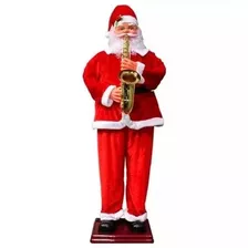 Papai Noel Animado Dança Toca Sax 1,80m Vermelho